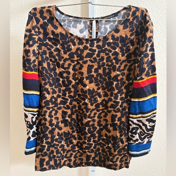 Kobi Halperin Harper Mixed Print 3/4-Sleeve Blouse - Size S - Picture 2 of 4